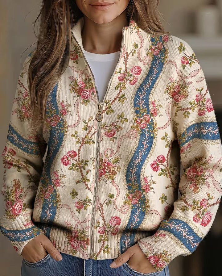 Cornelia | Cardigan con rose rampicanti