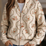Hannelore™ | Cardigan con delicate trame floreali