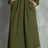 IVEY | ABITO SVASATO VERDE OLIVA
