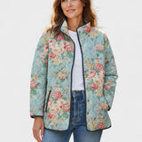 Nadja™ | Giacca trapuntata con rose su menta