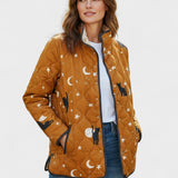 Wibke™ | Giacca imbottita con gatti e lune