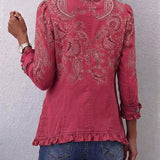 Manuela™ | Blazer in Bacca con Paisley