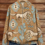 Beate™ | Cardigan con cavalli e cactus