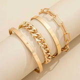Set di bracciali moderni dorati