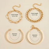 Set di bracciali moderni dorati