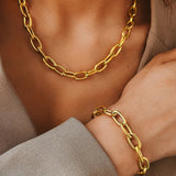 Set Collana e Bracciale a Clip Semplice